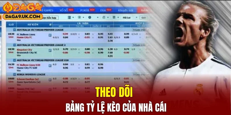 Theo dõi bảng tỷ lệ kèo của nhà cái